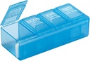EZY DOSE Daily Pill Planner, Medicine case, 维生素组织器箱, 锁定比对以获得处方药和防止意外溢出, 每天4次, Color May Vary, BPA Free