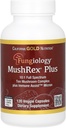 加州金营养真菌学,MushRex Plus, Full-Spectrum Ten Mushroom Complex with Agaricus, Chaga, Cordyceps, 和狮子的玛恩, 120 Plantcaps
