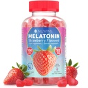 Melatonin Gummys - 10 mg 草莓裂肉食品补充剂 帮助支持睡眠 - 150 Vegan Gummys