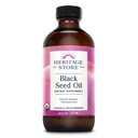 HERITAGE STORE 黑种子油,有机,冷压奈杰拉·萨蒂瓦 配Thymoquinone, Omega 3 6 9,抗氧化剂,豁免,胆固醇,消化剂,心脏和加入健康支持*, Vegan, 8oz