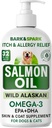 BARK&SPARK 对狗和猫的沙门油 - 天然Omega-3 对狗的鱼油 - 皮肤和煤炭支持 - 宠物的液体食品补充 - EPA+DHA 脂肪酸促进联合功能、免疫和心脏健康 32oz