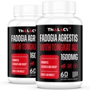 1600mg Fadogia Agrestis Tongkat Ali 补编,Fadogia Agrestis 男子Ashwagandha - 最大强度,120软胶