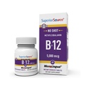 高级来源:没有注射甲基Cobalamin B-12,5000毫微克 - 维生素B-12 支持能源生产、脑健康与总体健康 - 用于快速吸收的亚语言药片 - 60 溶解药片