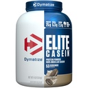 将 Elite Casein蛋白粉、饼干和奶油、100%的Micellar Casein、25g蛋白、5.4g BCAAs、2.3g Leucine、慢吸附过夜肌肉恢复、4磅(53次服务)