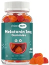 Maxi Health 1 mg Melatonin Gummys — Kids Melatonin Chewables with Natural Cherry & Orange Flavor — 成人和婴儿睡眠帮助补充支持休息之夜(60个伯爵)