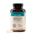 NatureWise Omega 3 鱼油 - 每药500毫克 - EPA & DHA - 免疫支持,脑健康与最佳健康 - Gluten and Soy Free,非GMO - 90 Softgels [3-Month Supply]