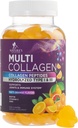 Collagen Peptides Gummys 配有 2500 mcg Biotin - 水解蛋白I型和III型 多Collagen 配有维生素C & Zinc - 支持头发,皮肤,钉子,口感橙色Flavor - 120 Gummys