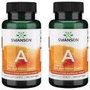 Swanson Vitamin A 10,000 IU (3,000 mcg RAE) 骨质自然营养,皮肤健康,视觉支持和免疫系统功能 - 高吸收维生素A 250软胶(2包)