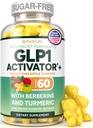 Sugar-Free GLP-1 Support Gummies, Berberine, Cinnamon, Turmeric Supplement