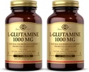 Solgar L-Glutamine 1000 mg, 60 片 (2包) - 天然肌肉食品 - 促进胃肠道(GI)健康 - 支持脑健康 - 非GMO, Vegan, Gluten Free, Kosher - 60 总服务