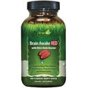 Irwin Naturals Brain Awake RED with Nitric Oxide Buster - 60 Liquid Soft-Gel - 支持大脑健康和优化性能 - 20 总服务