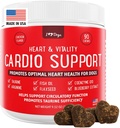 iHeartDogs Heart & Virtuality Cardio 对狗的支持 - 狗心健康补充,配有Anchovy Oil, Taurine, Flaxseed, Arginine,蓝莓提取,Coenzyme Q10