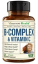 含有VIT C & Folic Acid (Folate)的维生素B综合体 - 8 高钾B 维生素: B1, B2, B3, B5, B6, B7, 维生素B12 + Biotin, Choline & Inositol. 艾滋病、能源、神经系统和免疫支持