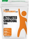 Bulk Assupports.com 活化炭粉 - 来自椰炭,为齿白宁-Vegan & Gluten Free,每服1.2g,500g(1.1磅)(包1)