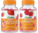活生生的男性 10 亿 + 钙 镁, Gummys Bundle - Great Tasting, Vitamin 补充品, Gluten Free, GMO Free, Chewwable Gummy
