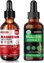 Bundle - 甘化镁液体和Mullein叶片提取 - 压力缓解支持和呼吸支持