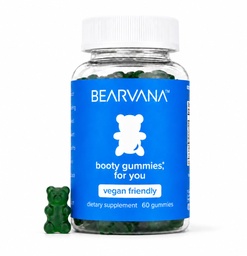 BEARVANA 桃子支持女性 | 草本补充品 9种植物学 包括 Maca Root, Fenugreek 和 Ginger | 基本维生素 | Berry Flavor | 60 Gummys