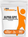 Bulk Assupports.com Alpha GPC 粉末 - Choline Assupports, Alpha GPC 300mg - 不受欢迎的 & Gluten Free, 每架600mg, 1kg (2.2磅) (Pack of 1)