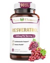 Reveratrol 1450mg 额外力量公式,用绿色茶叶提取、葡萄种子提取、红葡萄酒提取和其他90天的供应促进更好的皮肤和豁免