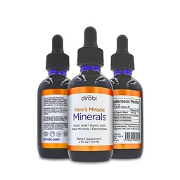 Dirobi Mimi's Miracle Minerals Fulvic Acid Humic Acid - 矿物混合液滴补充剂,液迹矿物 70 Ionic Minerals - 有机工厂衍生物(2 oz 60天供应量)