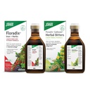 Floradix 作者:Salus Gallexier Herbal Bitters (8.5 oz) & Iron & Herbs (8.5 oz) Bundle - 草药苦艾酒用于消化支持 * - 健康能源支持的铁辅*