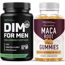 SMNUTTION Maca Root Gummys & 300mg DIM 男子睾丸激素和性能支持补充 QQ 激活 Maca Gummys 综合体(30架) 与 DIM 男子综合体(60架)