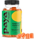 Hyaluronic Hyaluronic Highlighter Skincare Gummys 支持更亮,Dewy,Plump Skin + Vegan Hyaluronic Acid & Vitamin C Supplation → Non-GMO, Gelatin-Free,Orange Flavor,30日供应.