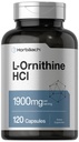 Horbäach L Ornithine HCl 1900mg 120 Capsules | Non-GMO & Gluten 免费补编