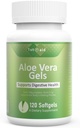 Aloe-Vera Gel-Softgel 小型补充营养物质-Capsules - 120Count Gut 健康支持 消化胃酸缓冲天然补充
