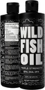 野生食品 液体 Omega 3 鱼油补充品,柠檬,16 oz (2 pk) QQ 野生捕捉,Burpless,Odorless,N-GMO,Gluten Free QQ DPA,DHA,EPA 三强Omega-3 男女营养