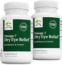 Terry Rital Omega-7 干眼救济 - 与Buckthorn种子油的眼部健康补充 - 辅助干眼救济的饮食补充 - 60 Softgels, 2 Pack