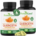 ForestLeaf Quercetin with Bromelain - 1350mg 与维生素C & Sting Nettle 混合,高级 Quercetin 500mg 补充, Non-GMO Gluten 自由,天然免疫和呼吸功能 180 Veggie Capsules