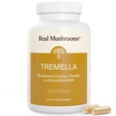 真正的蘑菇(Tremella Mushroom Capsules – 有机Tremella 摘自果实体 – Vegan, Non-GMO, No Fillers) 用于每日健康例行活动 – 300 Counter Mushroom Blend 补充品