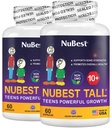 NuBest Tall 10+ - 高级骨骼强力公式 - 支持豁免,健康发展和最佳健康 - 儿童(10+)和饮用牛奶的青少年日报 - 包装 2 + 两个月的供应