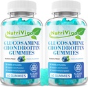 Glucosamine Chondroitin Gummys,与MSM & Elderberry的超强联合支助补编,成人、男女的联合支助补编,蓝莓火焰,120个伯爵