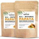 帕帕亚种子粉盒 – 配有维生素A, C, & E & Ezymes 用于消化和胶体健康 – 360mg/Servicing – 每包60 Vegan Capsules(每包2,60-120天供应)