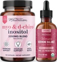 SMNUTTION Herbal Hormone平衡叮当和Myo-Inositol & D-Chiro Inositol 配有40:1(30人)和妇女液体循环支助(60人)