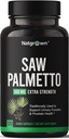 Natroduct Saw Palmetto for Men 500mg – 前列腺健康补编,配以 DHT 屏蔽器用于断发和尿液流动 – 120 Vegan Capsules – 非GMO, Gluten-Free