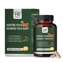 草药 BEE Gut Health - 燃气和布洛丁减肥,便秘,Leaky Gut修理 - Gut Cleanse 和恢复文摘 - 促进规范化,Colon Cleanser 60 Capsules