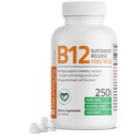 Bronson 维生素B12 1000 mcg 持续释放 Premium 非转基因生物片支持神经系统,健康脑功能和能源生产,250个计数