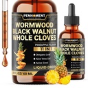 11in1 2100mg 黑胡桃 Wornut Wormwood Cloves Tinture, Oregano & 7 More - Wormwood液滴 - Pineapple Flavor - 2 FL OZ - 60天供应量