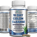 YUMMYVITE 15 Day Colon cleanse and Detox, 草药解毒公式, 支持重量损失, 便秘救济 - Boosts Energy. 氟性毒素,男女天然安全科隆清洁剂 -- -- 30卡普勒