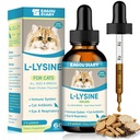 L-Lysine for Cats, Lysine Drops Immune 支持补充剂,喷嚏,Cold,过敏救济,Runny Nose,Feline呼吸器,猫用Colostrum,Taurine (Roast Chicken Flavor/2floz)