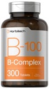 Horbäach Vitamin B-100 复合体 100%的每日价值 + 100%的餐具 + 300块蔬菜,非GMO和Gluten免费补充品