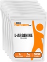 Bulk Supposes.com L-Arginine Powder - Arginine Suppose, Nitric Oxide Suppose, Unflavored & Gluten Free, 1g / service, 1kg (pack of 5) (11磅)