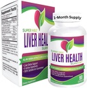 肝脏健康补充剂(All-in-1) 混合综合体,配有6个活动成份 QQ Daily Liver Detox & Cleanse Support 补充剂 QQ 男女天然活体营养剂 1-Month Supplement 90 Capsules