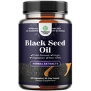 维根黑籽油盖-冷压奈杰尔拉·萨蒂瓦黑豆油盖 配 Omega 3 6 9 抗氧化剂和Thymoquinone 用于长发免疫支持联合健康和消化