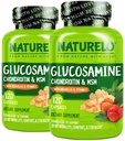 NATURELO Glucosamine Chondroitin MSM 与Boswellia和维生素C -- -- 联合安慰、流动和力量补充 -- -- 120个卡普尔(包2)