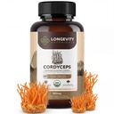 有机Cordyceps 蘑菇卡普尔补充(120) 纯果实体 10:1 高强度提取 30% Beta-D Glucans → 9,000mg 原始等价 人 服务 → 能源 , Stamina 和 Oxygen 支持