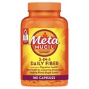 Metamucil Psyllium Husk Fiber 补编,3-in-1 消化健康,植物基,160 计数,包2